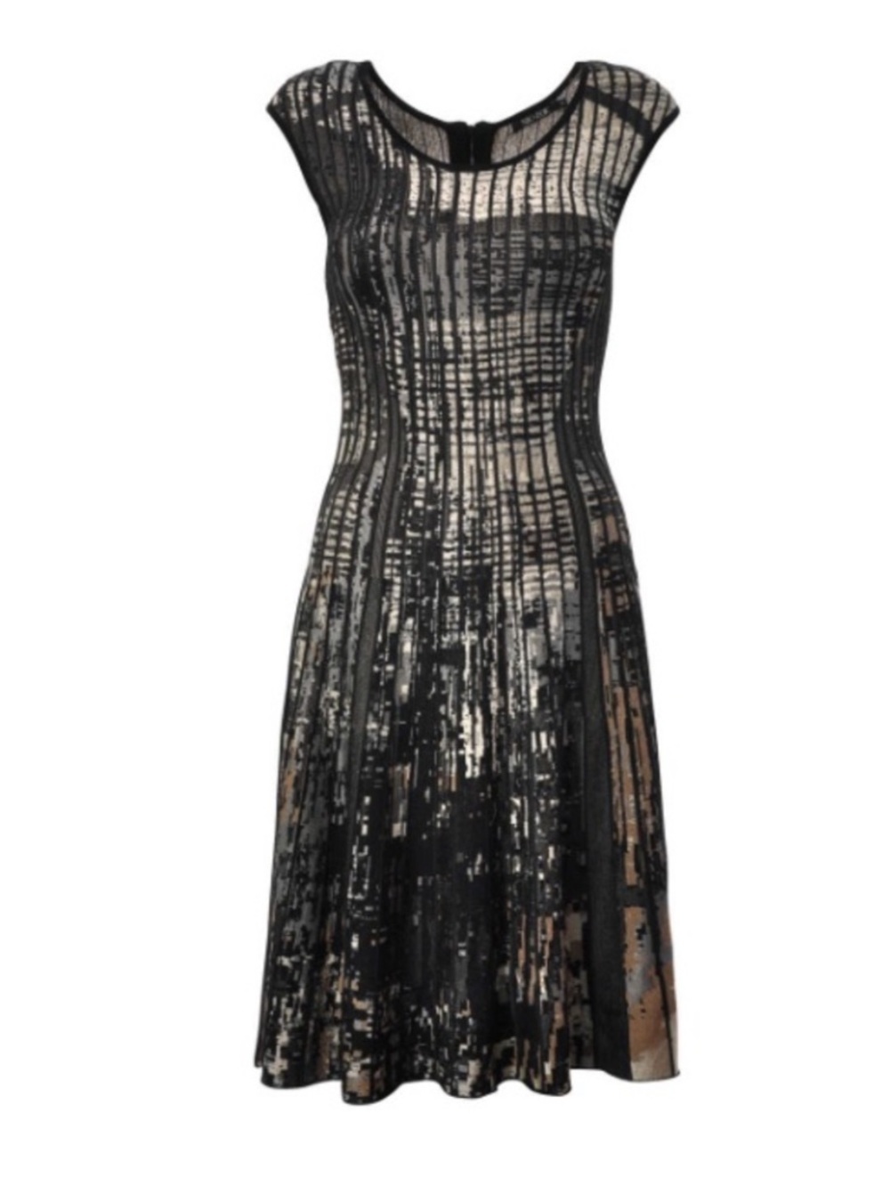 NWT NIC+ZOE Multi Abstract Knit Twirl Dress